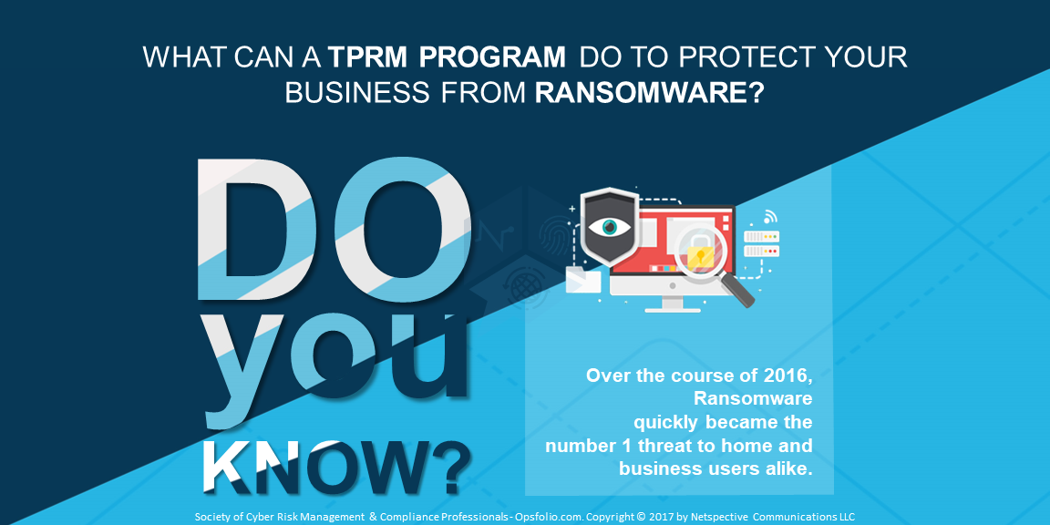 Check out this infographics to know how to prevent ransomware & make your business immune with a TPRM program. Here you can see 12 disturbing facts about ransomware.